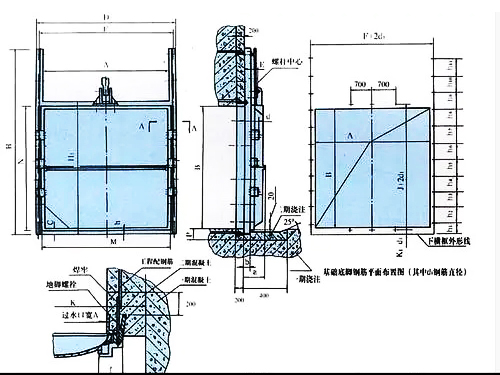 平板铸铁闸门结构图及特点优势